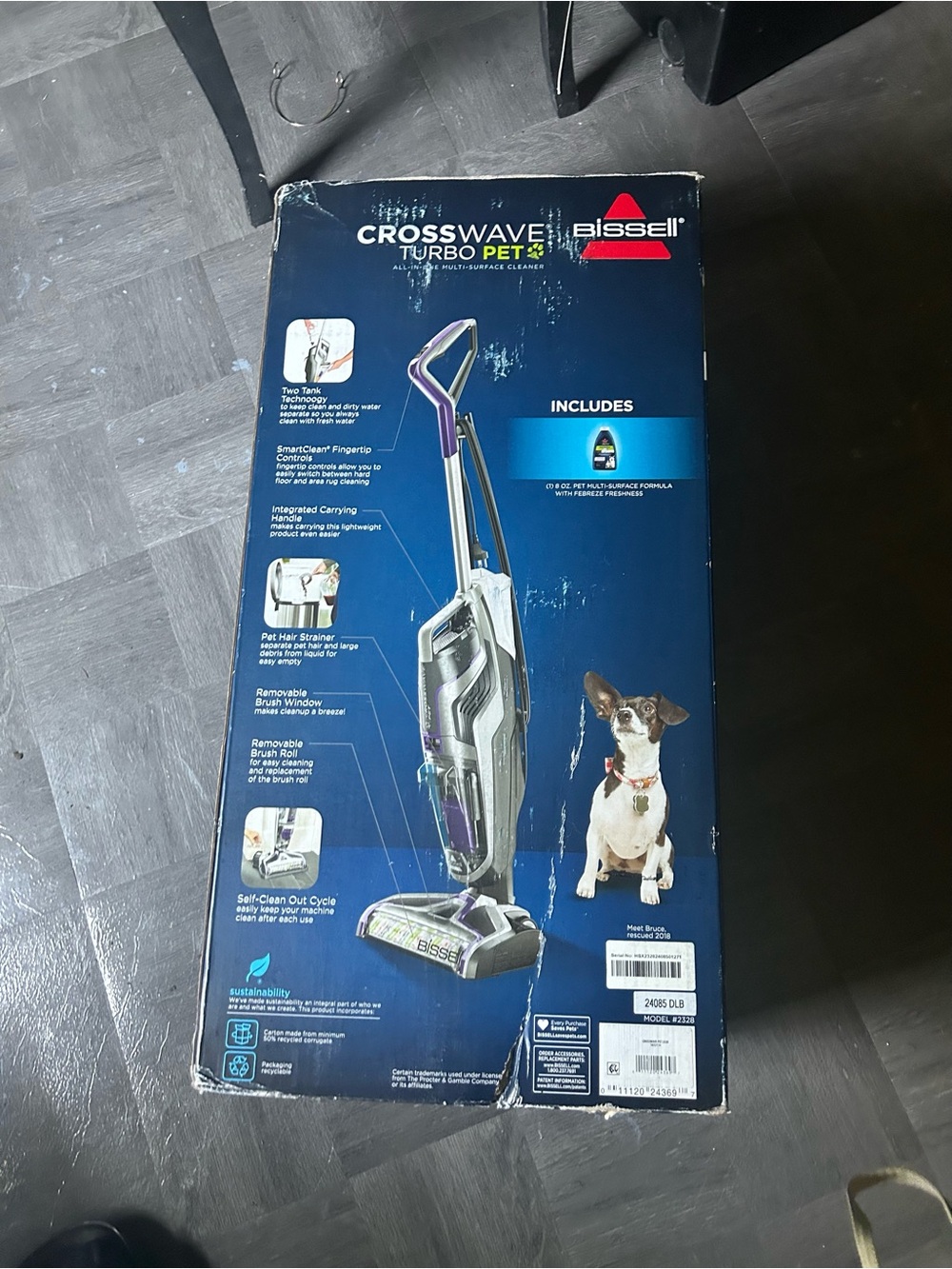 Bissell CrossWave Turbo Pet Multi-Surface Cleaner - Blue with Purple Accents